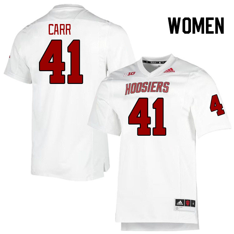 Women #41 Lanell Carr Indiana Hoosiers College Football Jerseys Stitched-Retro